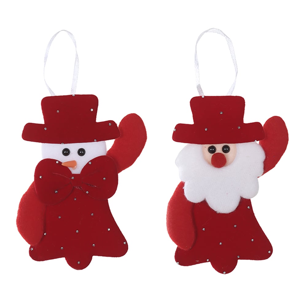 ENFEITE SORTIDO BONECO DE NEVE NOEL NATAL (VERMELHO) 9X12cm