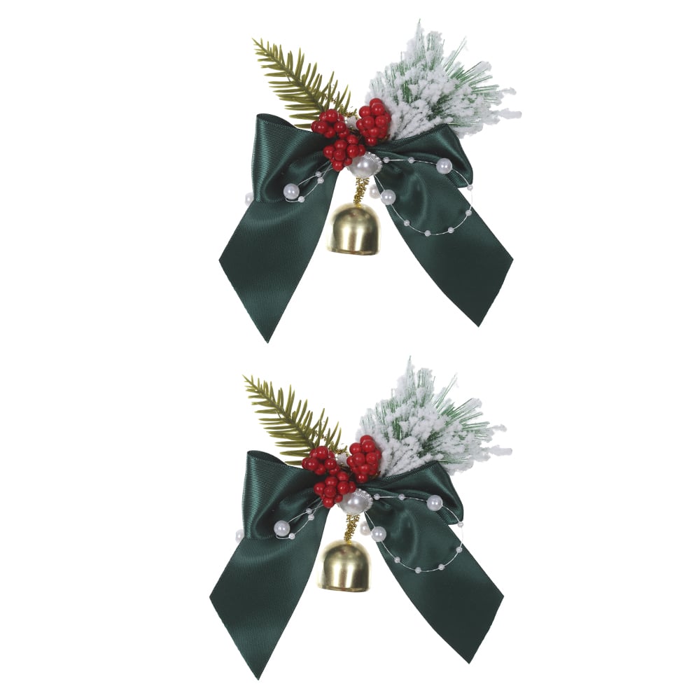 ENFEITE LACO NATAL (VERDE ESCURO) 14X14cm