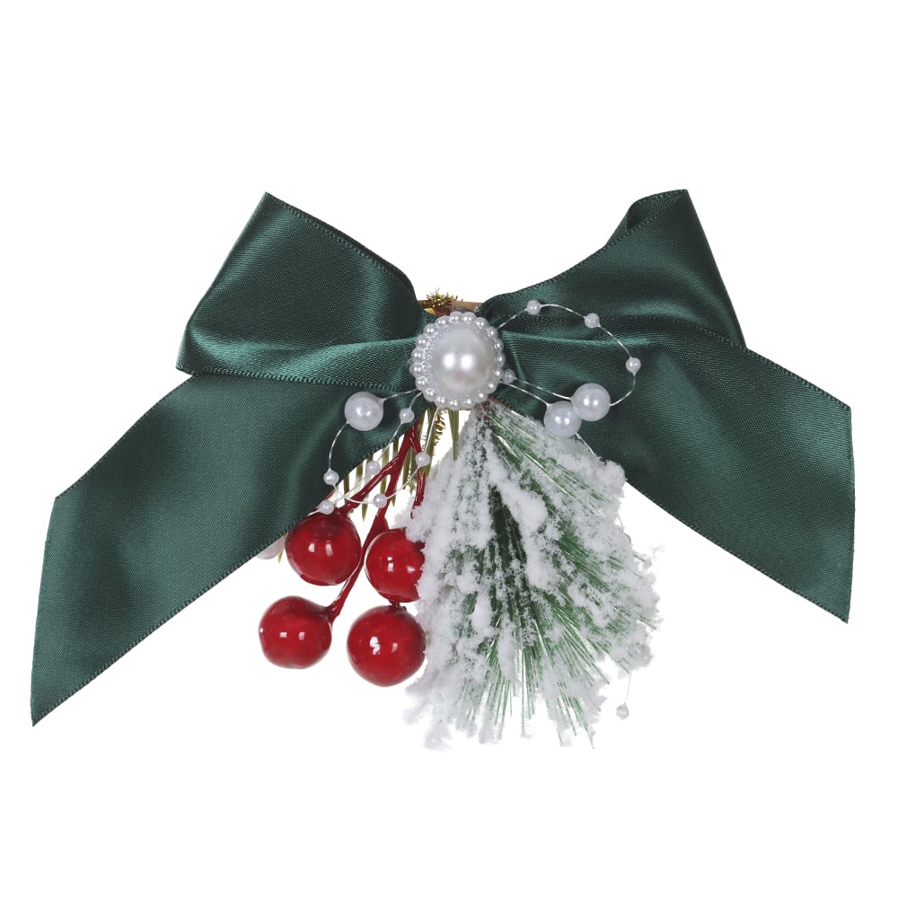ENFEITE LACO NATAL (VERDE ESCURO) 14X14cm