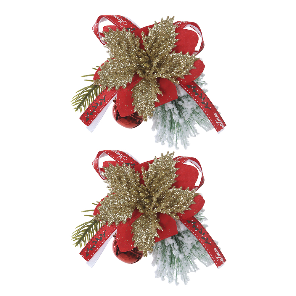 ENFEITE GUIZO NATAL (VERMELHO) 12X14cm
