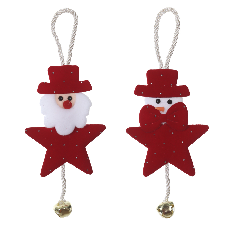 ENFEITE SORTIDO NOEL, BONECO DE NEVE (VERMELHO) 9X1X19cm