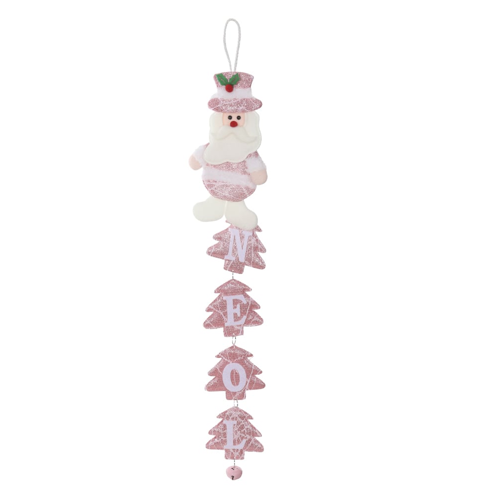 ENFEITE NOEL NATAL (ROSA) 12X60cm