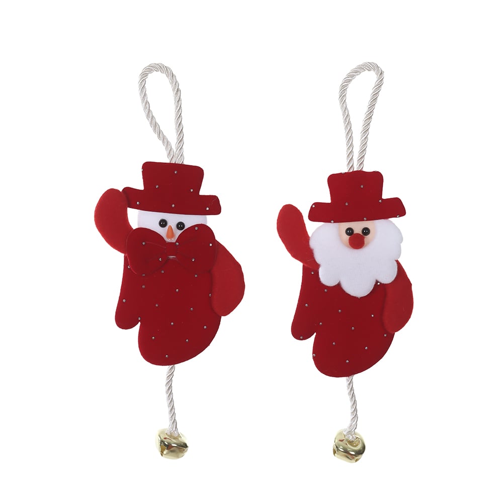 ENFEITE SORTIDO NOEL, BONECO DE NEVE (VERMELHO) 9X19cm