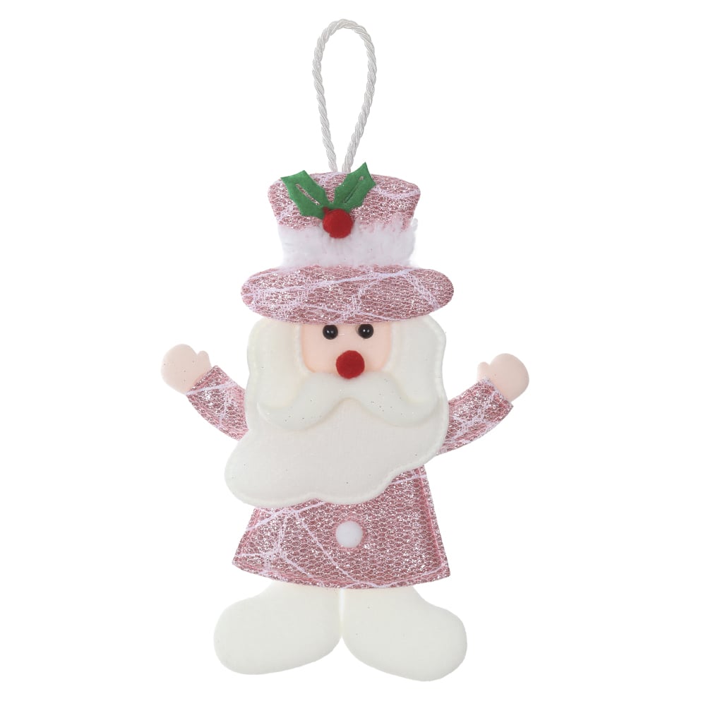 ENFEITE NOEL NATAL (ROSA) 13X21cm