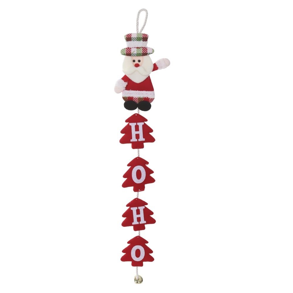 ENFEITE NOEL NATAL (VERMELHO BRANCO) 12X63cm