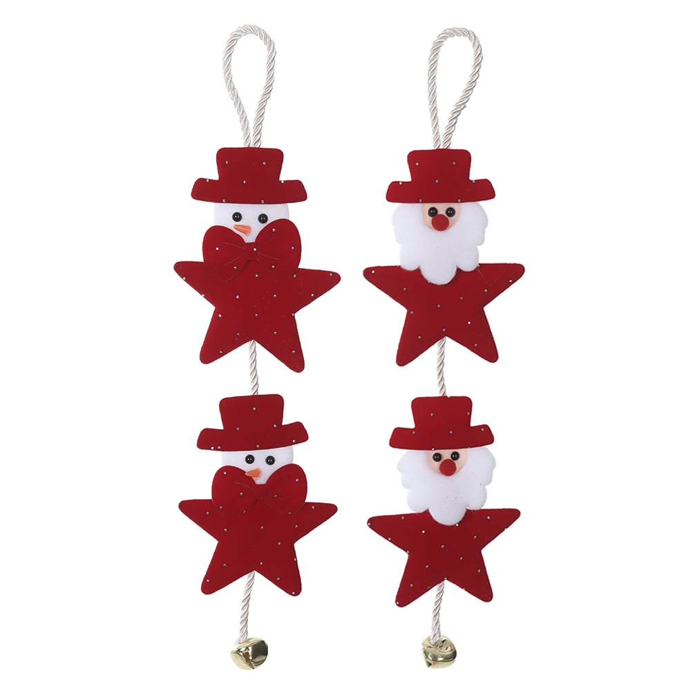 ENFEITE SORTIDO NOEL, BONECO DE NEVE (VERMELHO) 9X1X31cm