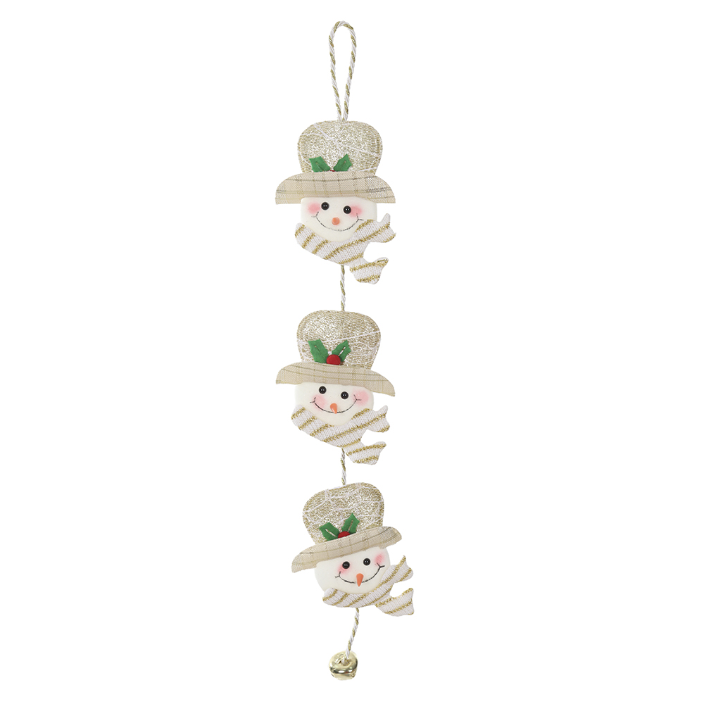 ENFEITE BONECO DE NEVE NATAL (DOURADO) 9X50cm