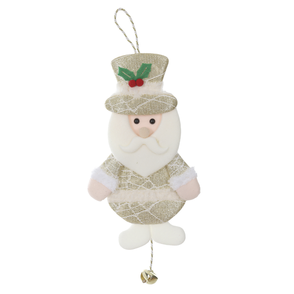 ENFEITE NOEL NATAL (DOURADO) 12X30cm