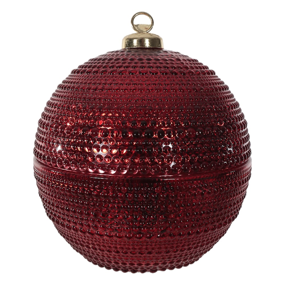BOMBONIERE VIDRO (VERMELHO) 14,5X13cm