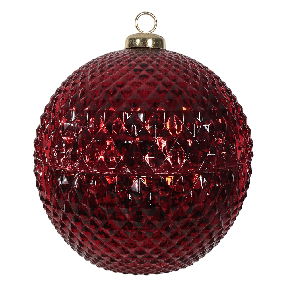 BOMBONIERE VIDRO (VERMELHO) 14,5X13cm