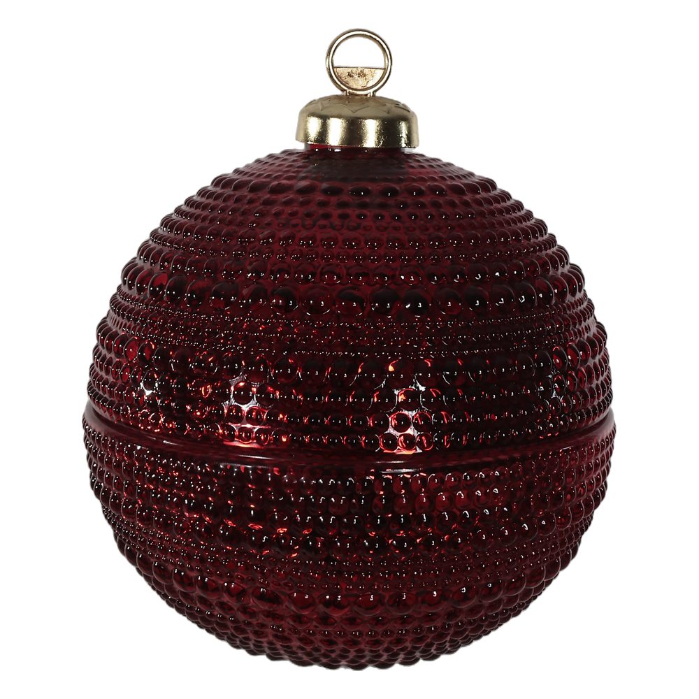 BOMBONIERE VIDRO (VERMELHO) 12,5X11cm