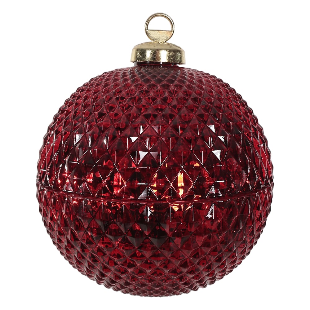 BOMBONIERE VIDRO (VERMELHO) 12,5X11cm
