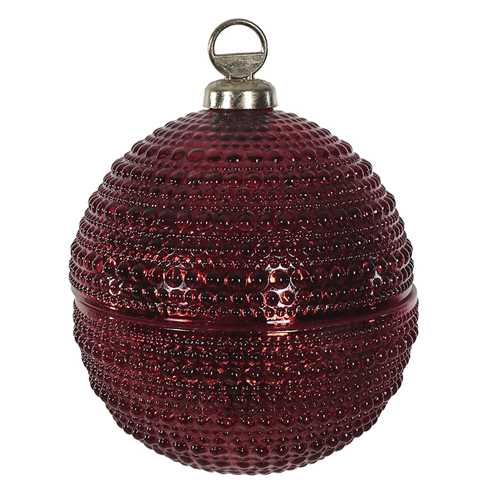 BOMBONIERE VIDRO (VERMELHO) 9,5X8cm