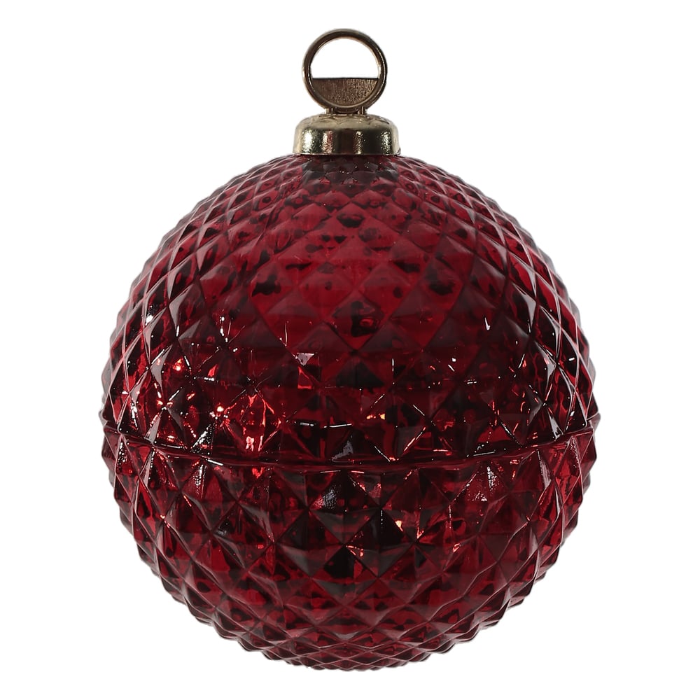 BOMBONIERE VIDRO (VERMELHO) 9,5X8cm