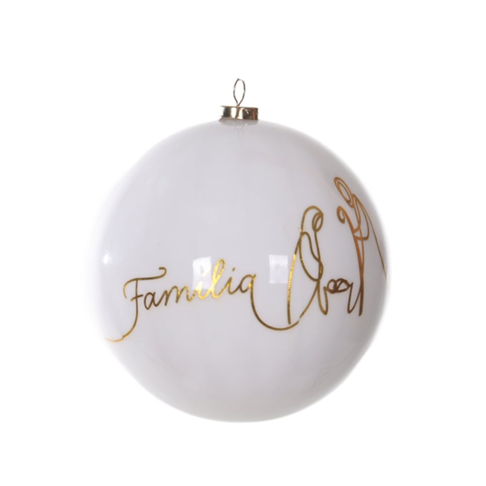 BOLAS DECORADAS NATAL (BRANCO) 10D