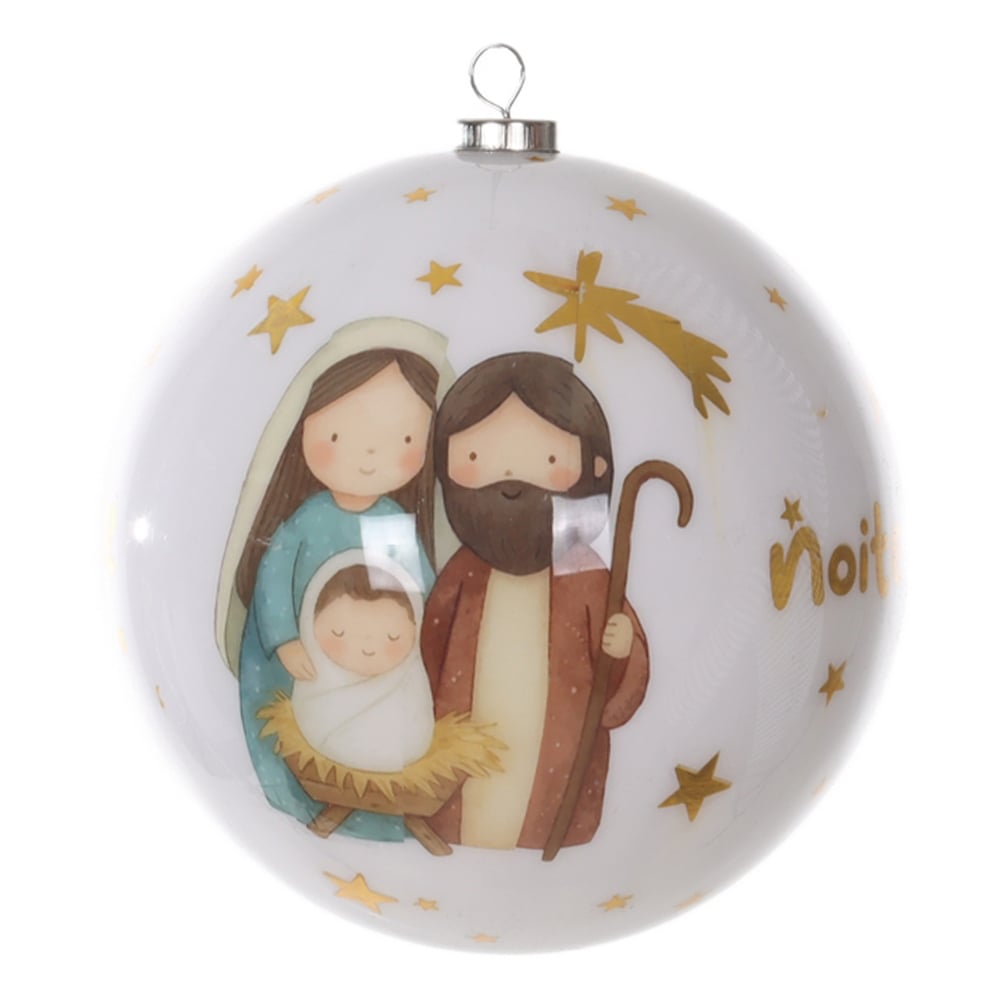 BOLAS DECORADAS NATAL (BRANCO) 10D