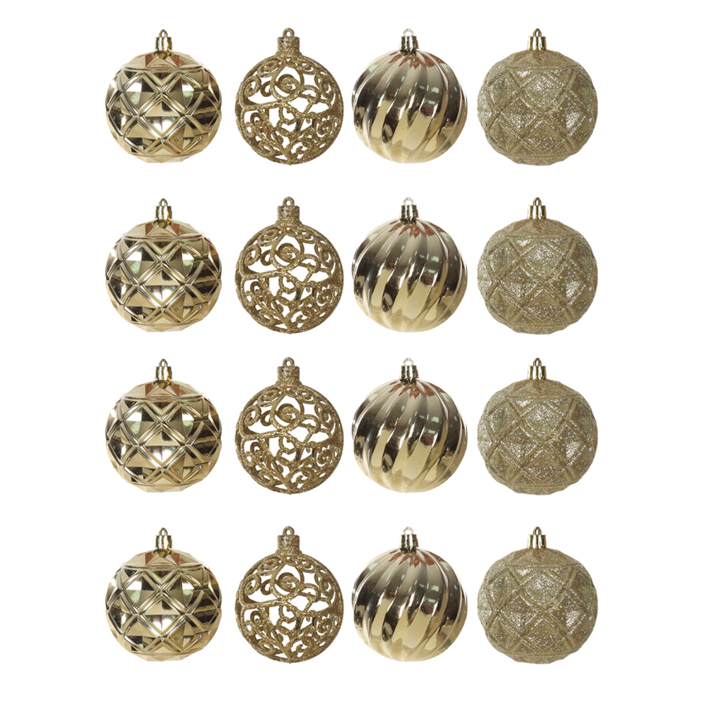 BOLAS DECORADAS NATAL (DOURADO) 8D