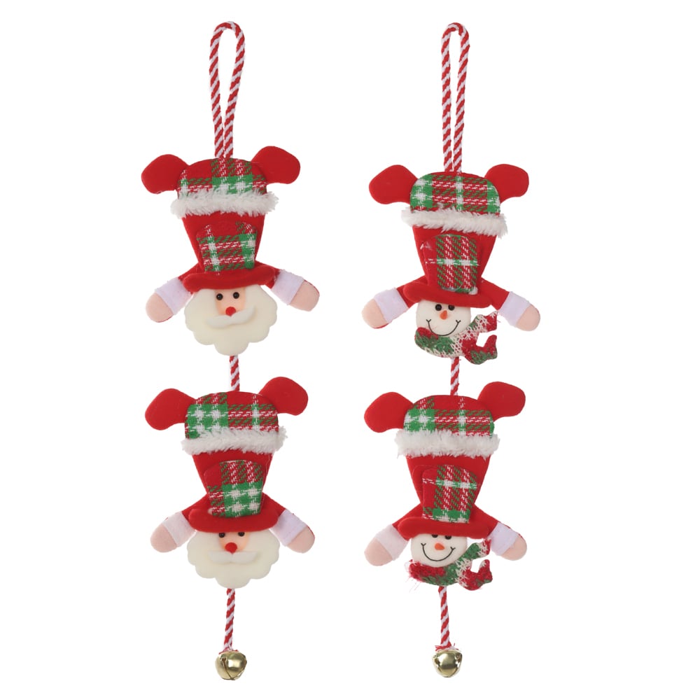 ENFEITE SORTIDO BONECO DE NEVE NOEL NATAL (VERMELHO) 12X45cm