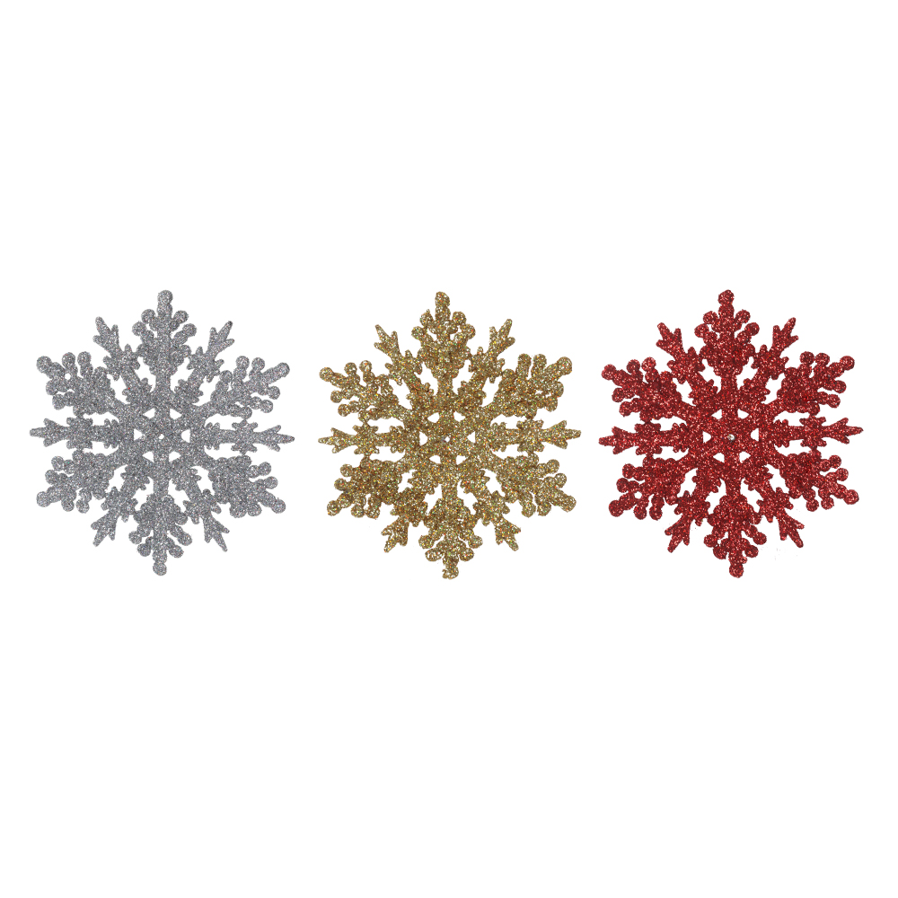 ENFEITE FLOCO DE NEVE NATAL (COLORIDO) 9X10cm