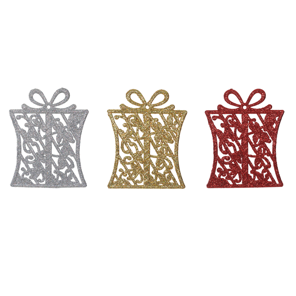 ENFEITE PRESENTES NATAL (COLORIDO) 8,5X10cm