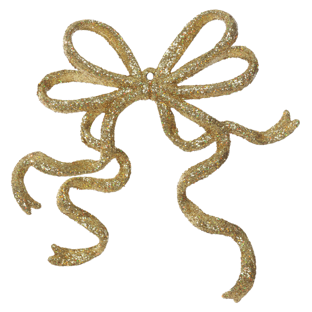 ENFEITE LACO NATAL (DOURADO) 13X15cm