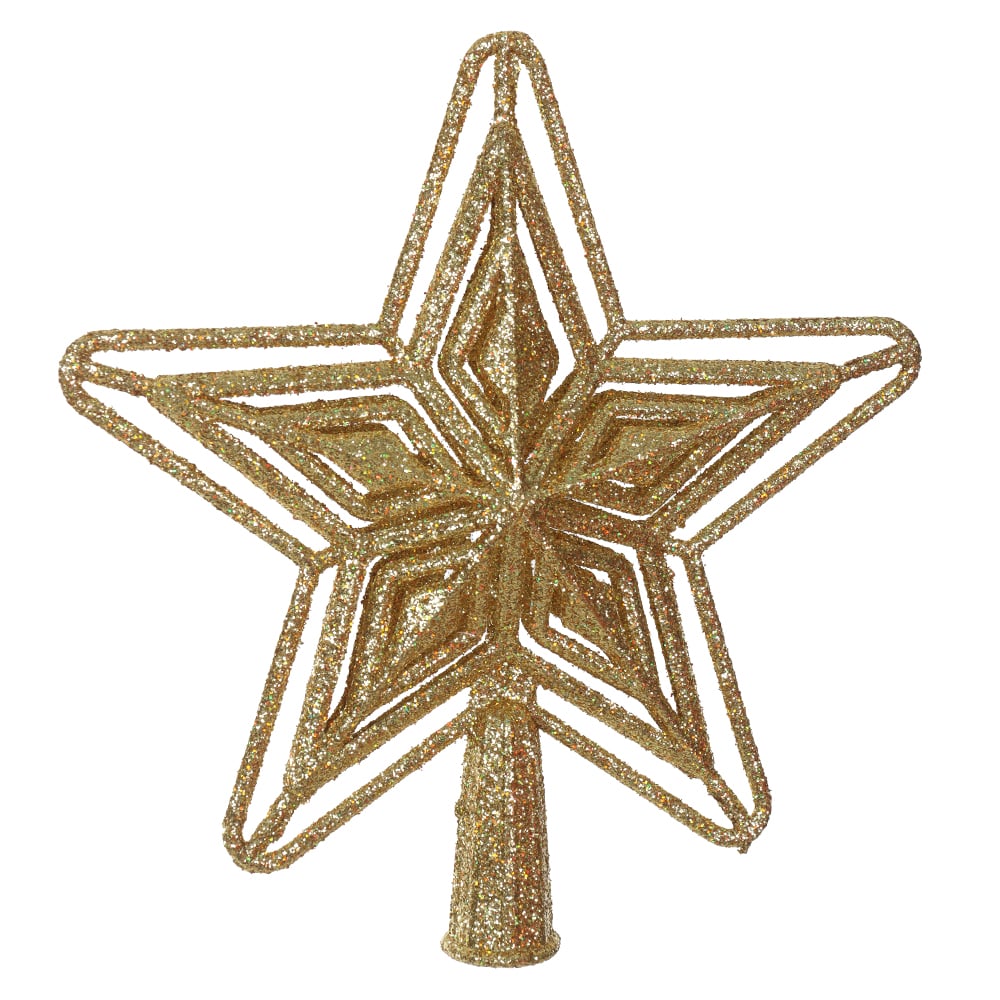 ENFEITE ESTRELA NATAL (DOURADO) 15X15X1cm