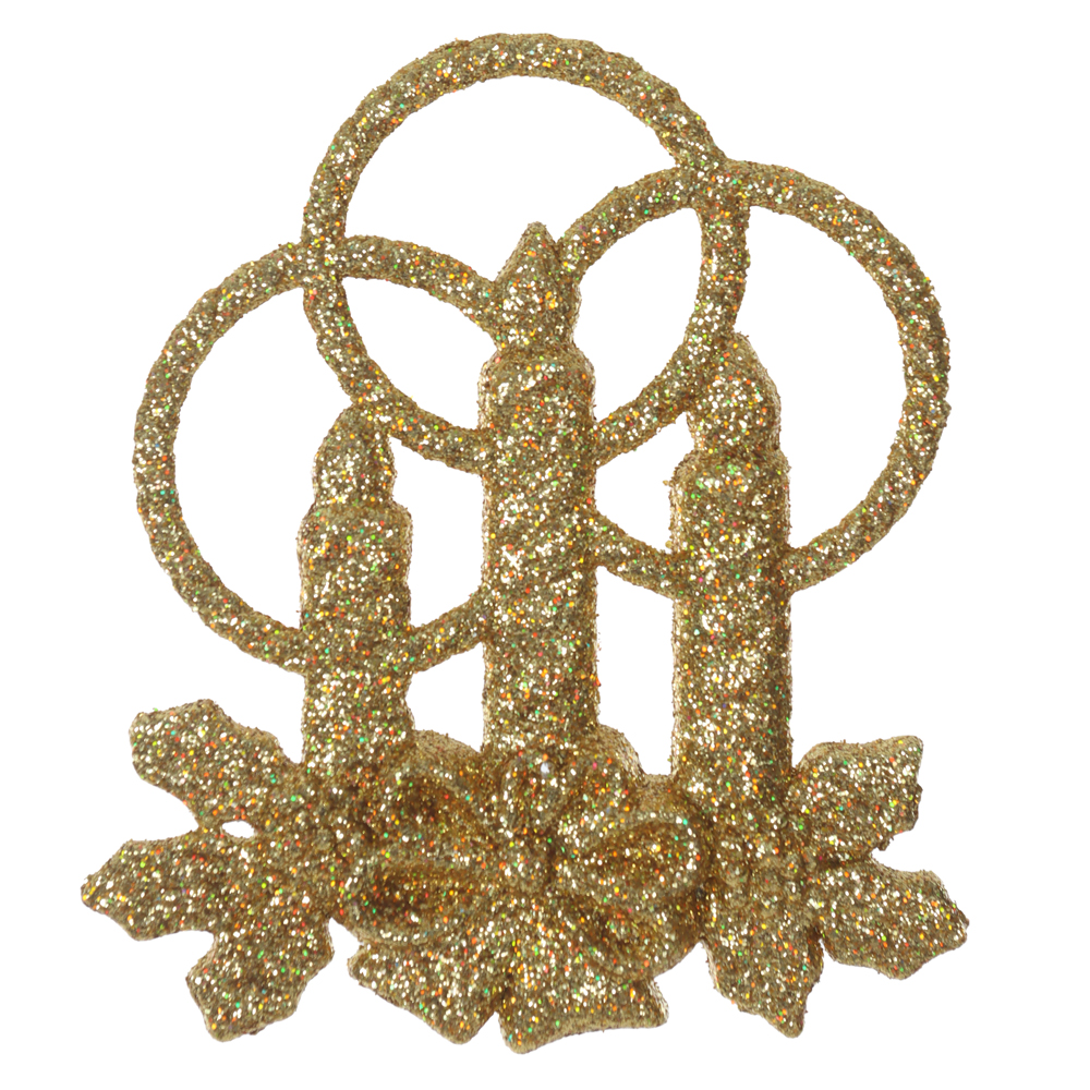 ENFEITE GUIRLANDA NATAL (DOURADO) 9,5X12cm
