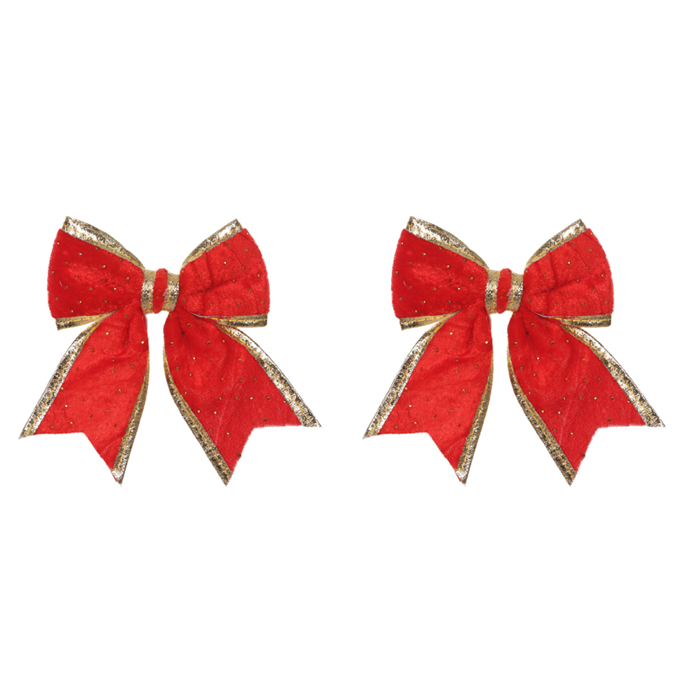 ENFEITE LACO NATAL (VERMELHO) 12X15cm