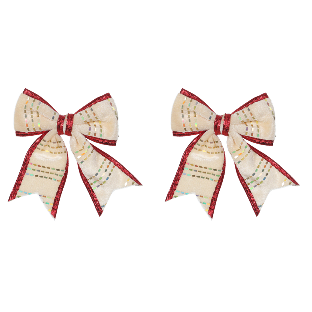 ENFEITE LACO NATAL (DOURADO) 12X15cm