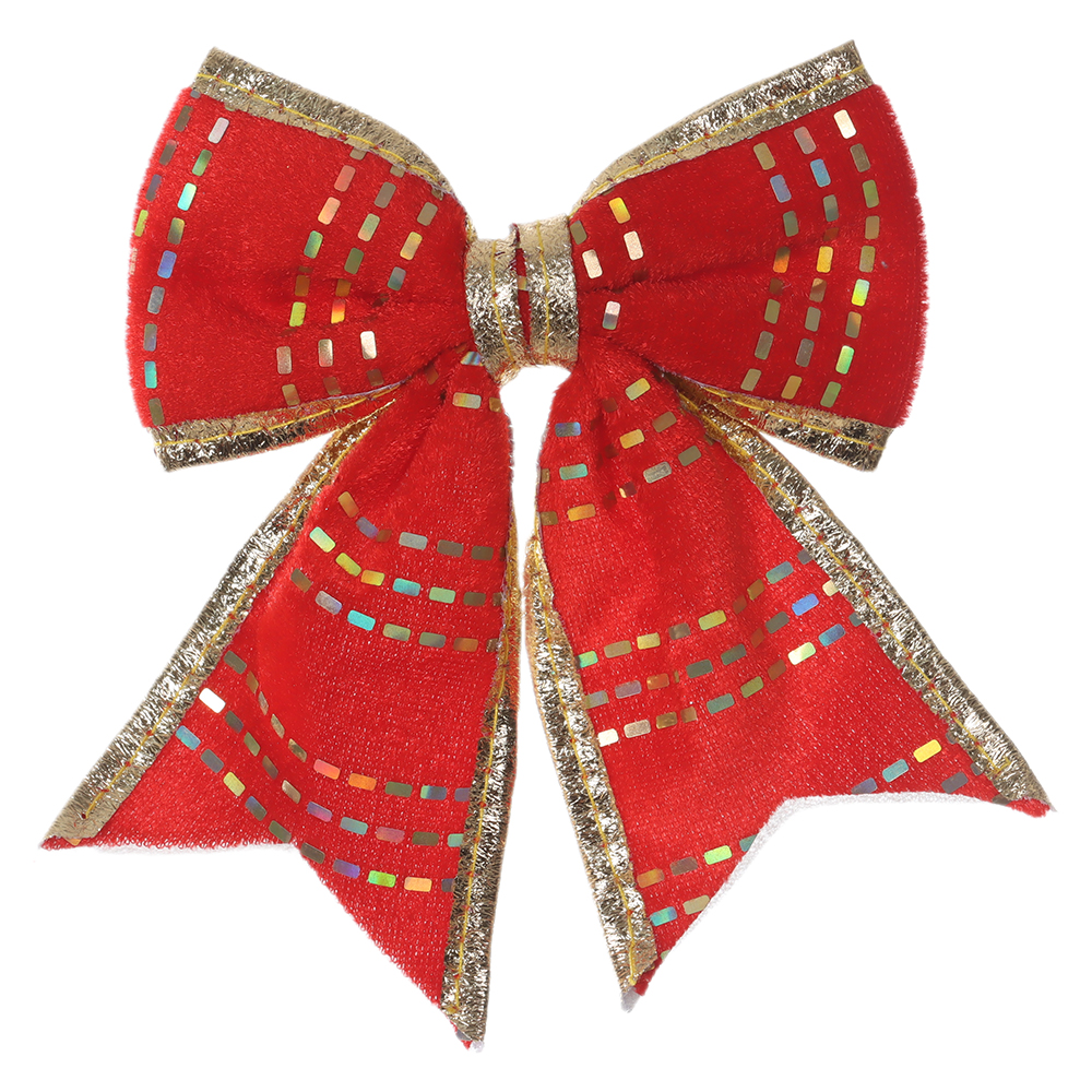ENFEITE LACO NATAL (VERMELHO) 12X15cm