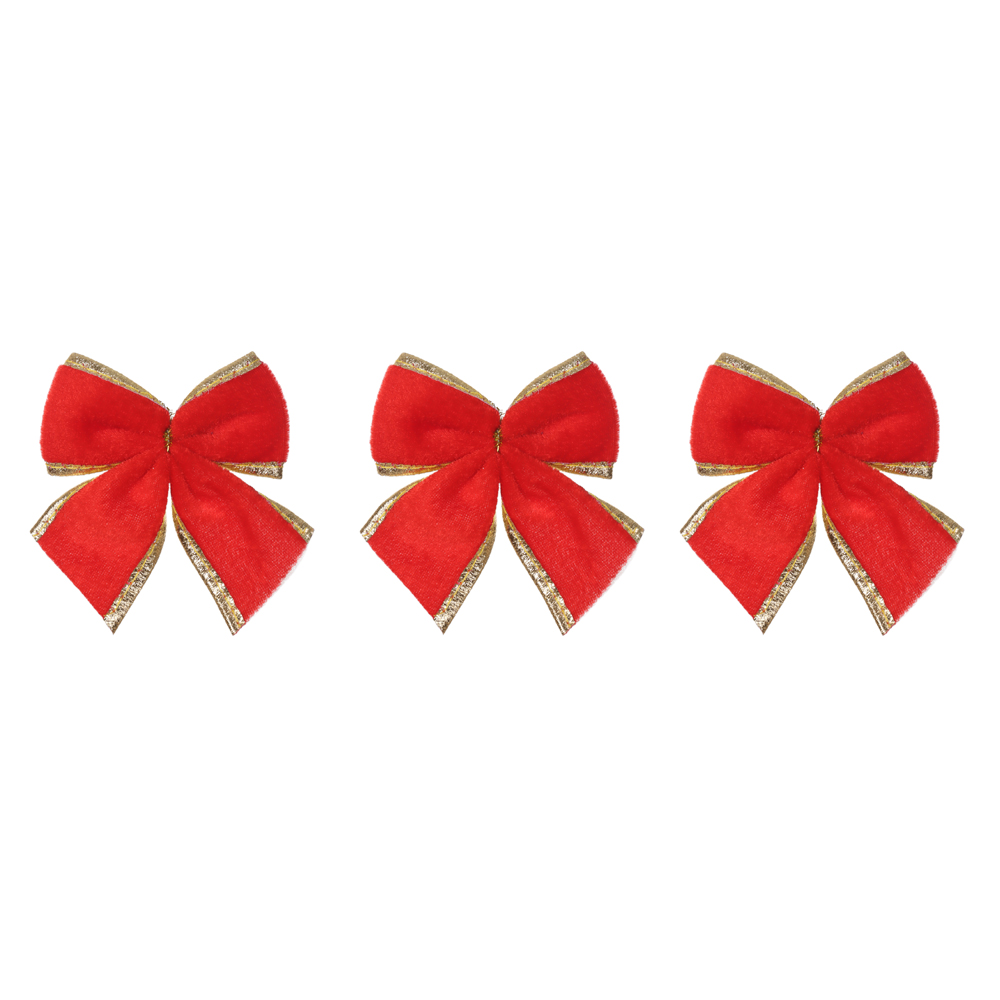 ENFEITE LACO NATAL (VERMELHO) 9X10cm