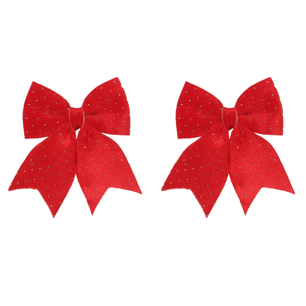 ENFEITE LACO NATAL (VERMELHO) 12X15cm
