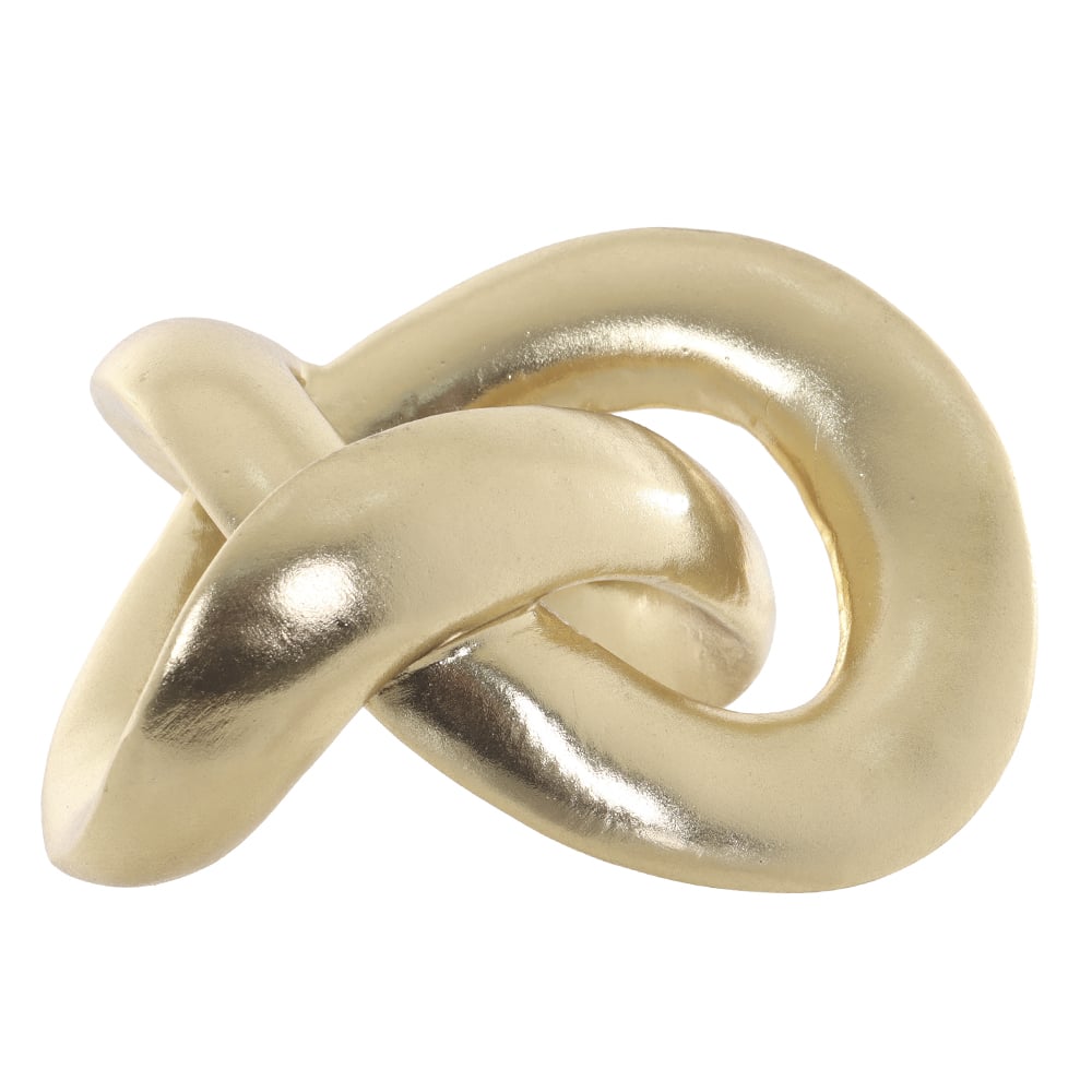 ESCULTURA DECORATIVA POLIRESINA FITA (DOURADO) 19X15X10cm