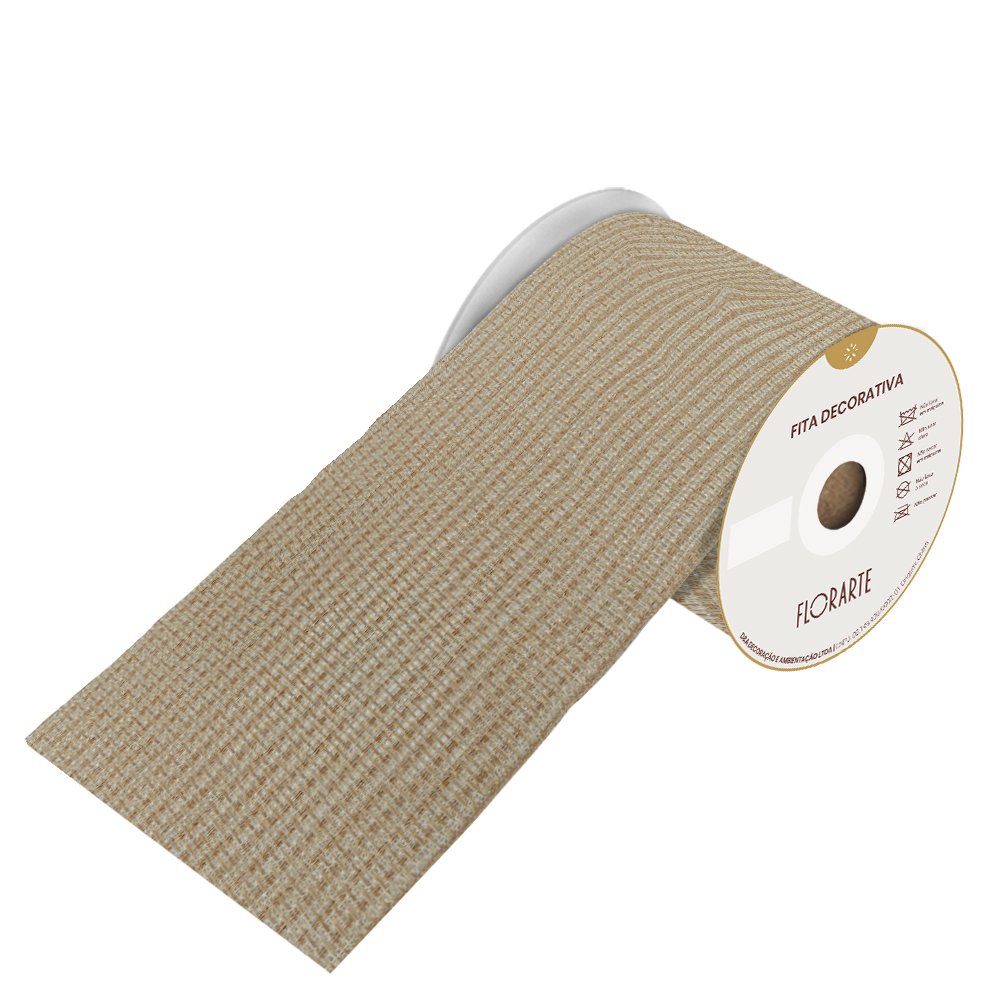 FITA ARAMADA C/COSTURA (BEGE) 12cmX5m