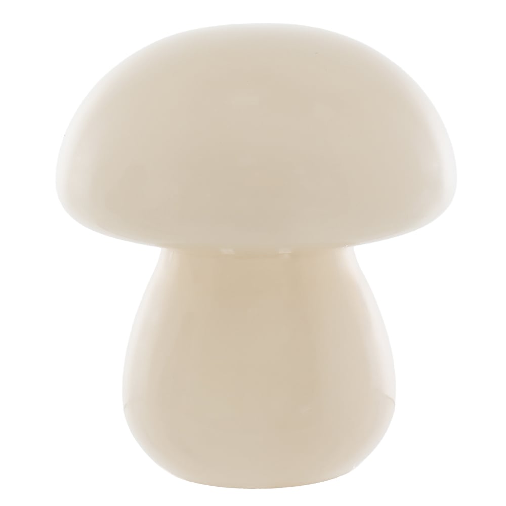 ESCULTURA DECORATIVA VIDRO COGUMELO (BEGE) 10cm 8,5d