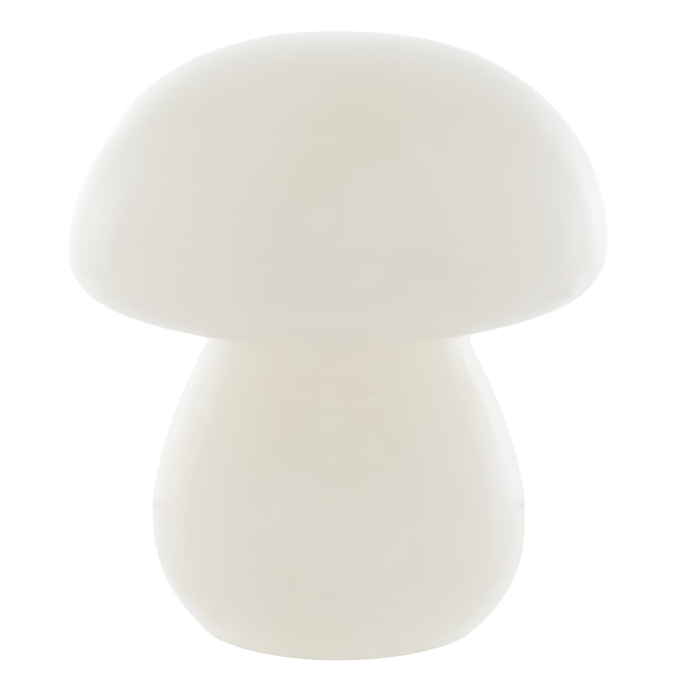 ESCULTURA DECORATIVA VIDRO COGUMELO (OFFWHITE FOSCO) 10cm 8,5d