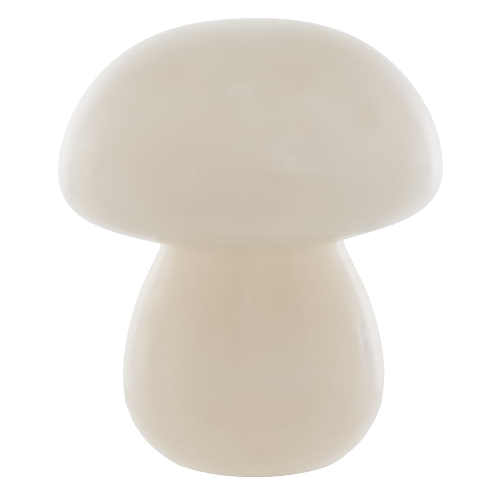 ESCULTURA DECORATIVA VIDRO COGUMELO (BEGE) 13cm 11d