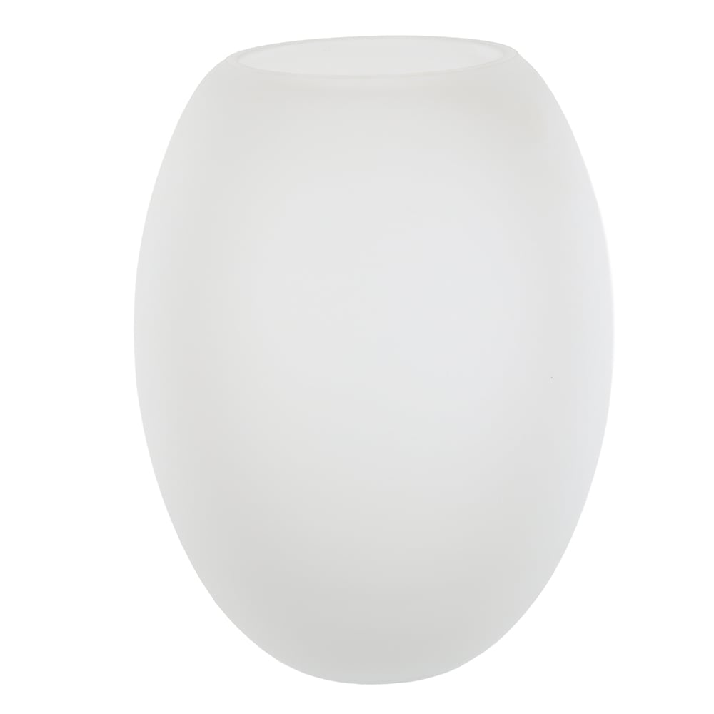 VASO DECORATIVO VIDRO (BRANCO FOSCO) 26cm 20d
