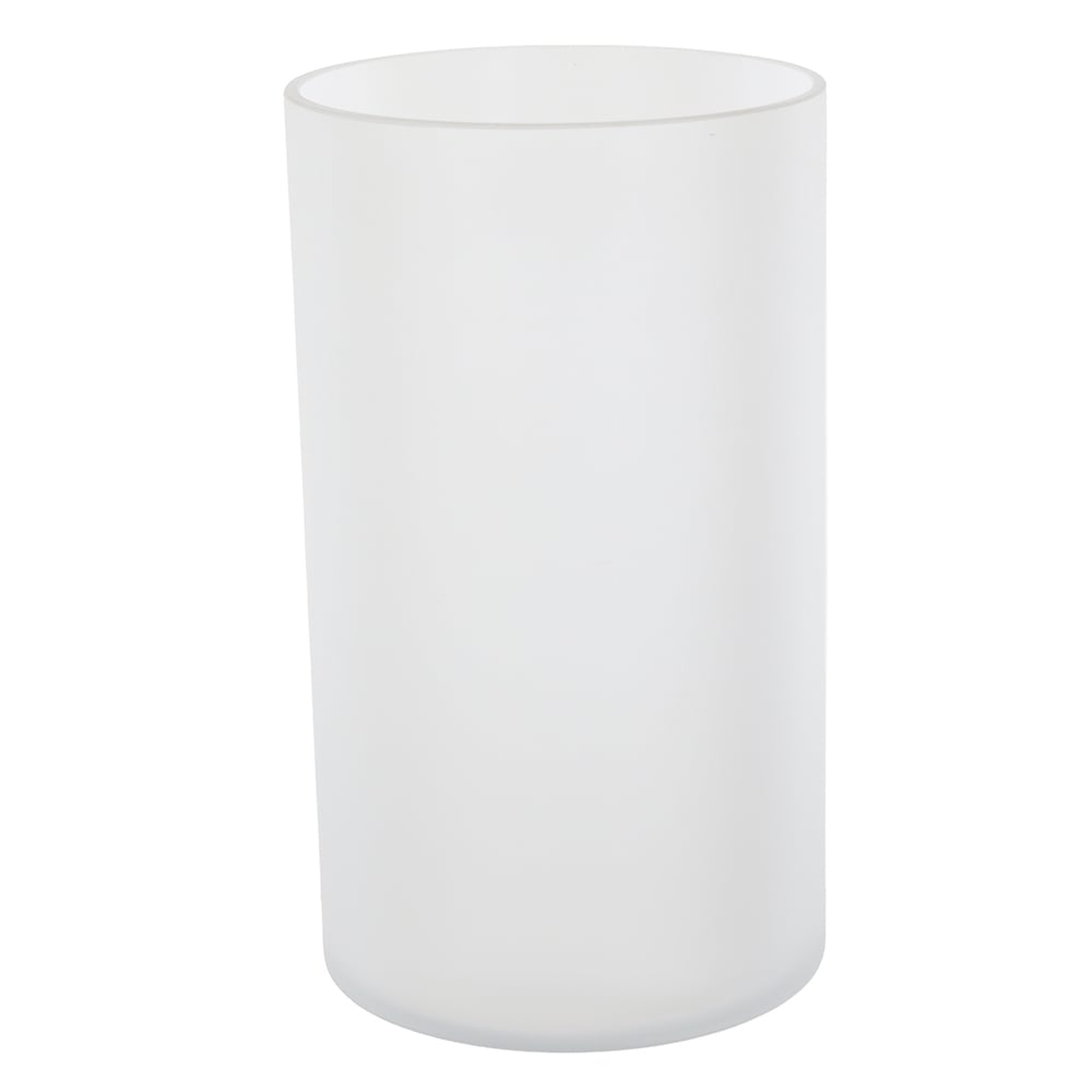 VASO DECORATIVO VIDRO TUBO (BRANCO FOSCO) 26cm 15d