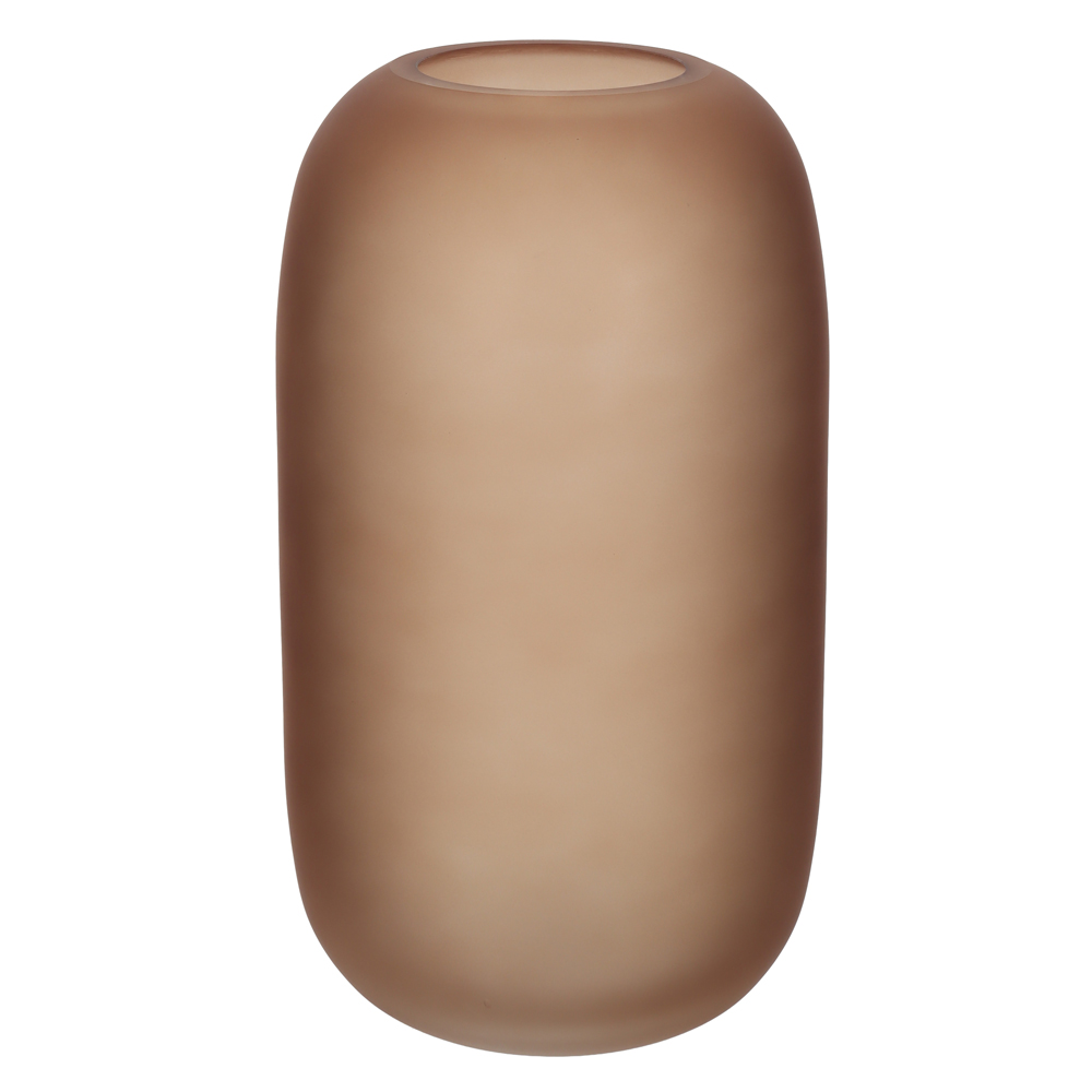 VASO DECORATIVO VIDRO (MARROM FOSCO) 26,7cm 14,6d