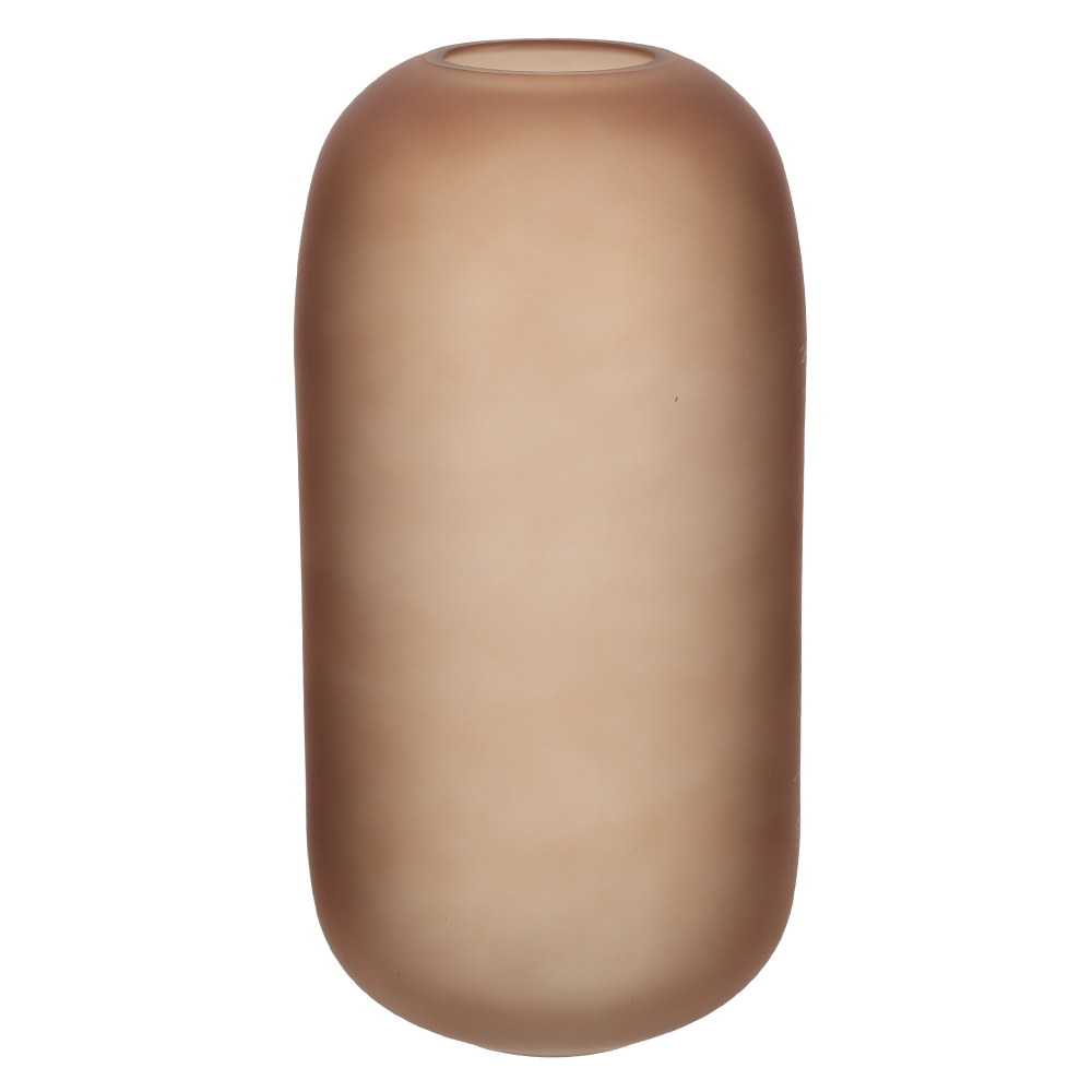 VASO DECORATIVO VIDRO (MARROM FOSCO) 35cm 17,5d