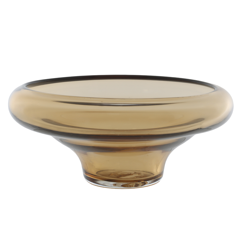 CENTRO DE MESA VIDRO (MARROM) 12,5cm 27,5d