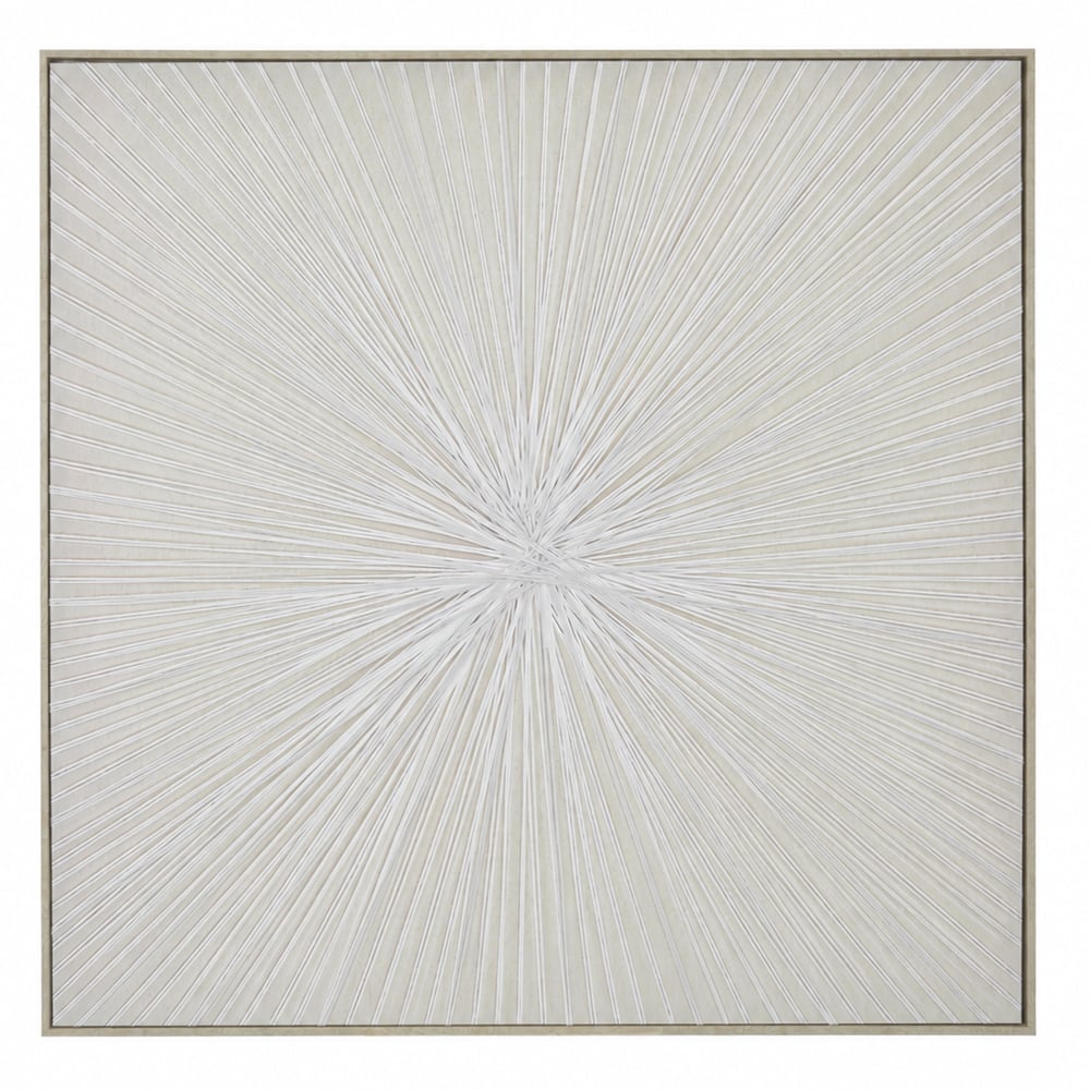QUADRO DECORATIVO CANVAS CORDAS (OFF WHITE BEGE) 1X1mX3,5cm
